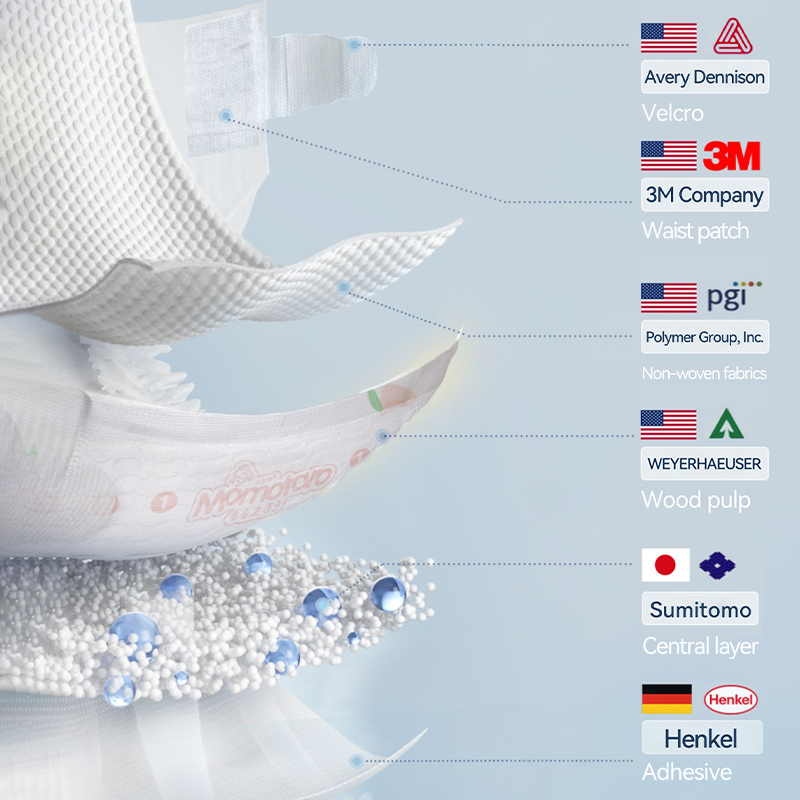 حفاضات أطفال ناعمة قابلة للتخصيص بالجملة مع أقصى قدر من الامتصاص من الصين